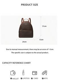 Michael Kors Sheila Printed Lady's Backpack 35F3G6HB6B BROWN - Dark Brown 35F3G6HB6B BROWN - View 7