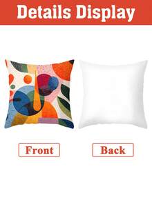 4 fundas de cojín con arte abstracto colorido, diseños geométricos, funda de cojín impresa por un solo lado, funda de cojín de piel de durazno para cama, lavable a máquina, decoración para sala, decoración para sofá, decoración para el hogar, decoración para fiestas, recuerdos de fiesta, regalos de fiesta - color - Ver 11