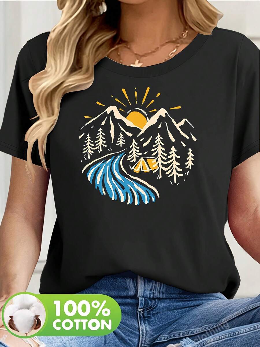 Women T-Shirts - Black - View 1