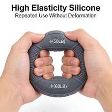 Adjustable Silicone Grip Strengthener, Suitable For Arm Muscle And Finger Strength Training And Rehabilitation - Multicolor - View 5