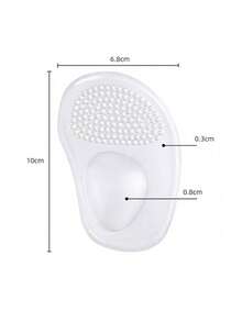 1 Pair Soft Silicone Anti-Slip Forefoot Pads, Comfortable Cushion Inserts To Prevent Pain & Friction, Suitable For High Heels, Shoes, Sandals, Reduce Shoe Size - Clear - View 6