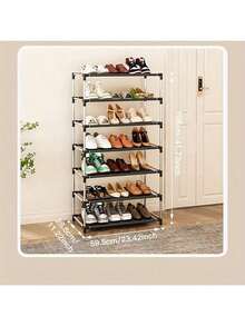Estantería de zapatos minimalista de metal, organizador de almacenamiento de varios niveles, diseño resistente al agua y ahorrador de espacio, adecuado para el hogar, la oficina, la entrada, el dormitorio, el pasillo y el armario - Multicolor - Ver 11