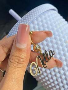 Custom Name Belly Button Piercing With Synthetic, Personalized Letter Navel Piercing Jewelry, Sexy Jewelry,Ideal Gifts For Anniversaries,For Birthdays - Multicolor - View 5