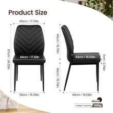 Extendable Dining Table And Chairs Set Of 4, 120cm Wood Grain Rectangular Kitchen With 4 Black High Back PU Dining Chairs, Modern Dining Table Set For Home/Kitchen - Wooden Effect Table+4 Black Chairs - View 5
