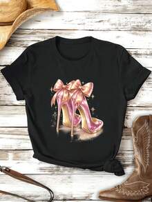 Women T-Shirts - Black - View 2