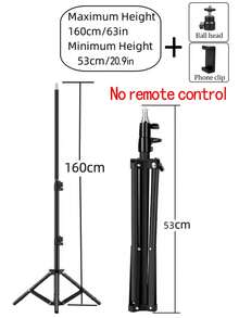 Trípode metálico multifuncional y portátil extensible + control remoto inalámbrico + soporte para teléfono + cabezal de bola universal giratorio 360°, adecuado para teléfonos/cámaras/GoPros/luces de hasta 2 kg para transmisión en vivo - Ver 13