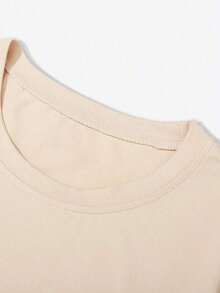 Playera Casual Corte HolgadoFenqiro Camiseta de manga corta con cuello redondo y gráfico de montaña para hombre, regalo de novio, para salir - Caqui - Ver 3
