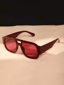 Nuevas gafas de moda de doble puente con estilo retro clásico, gafas minimalistas y versátiles de estilo punk para fiestas, pasarelas y uso diario - Multicolor - Ver 13