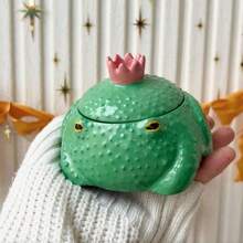 Frog Shaped Silicone Mold, Suitable For Home Decor And Handmade Crafts Such As Resin, Cement, Candle Making - Crown, Polka Dot, Toad Figurine - Toad Mold - View 6