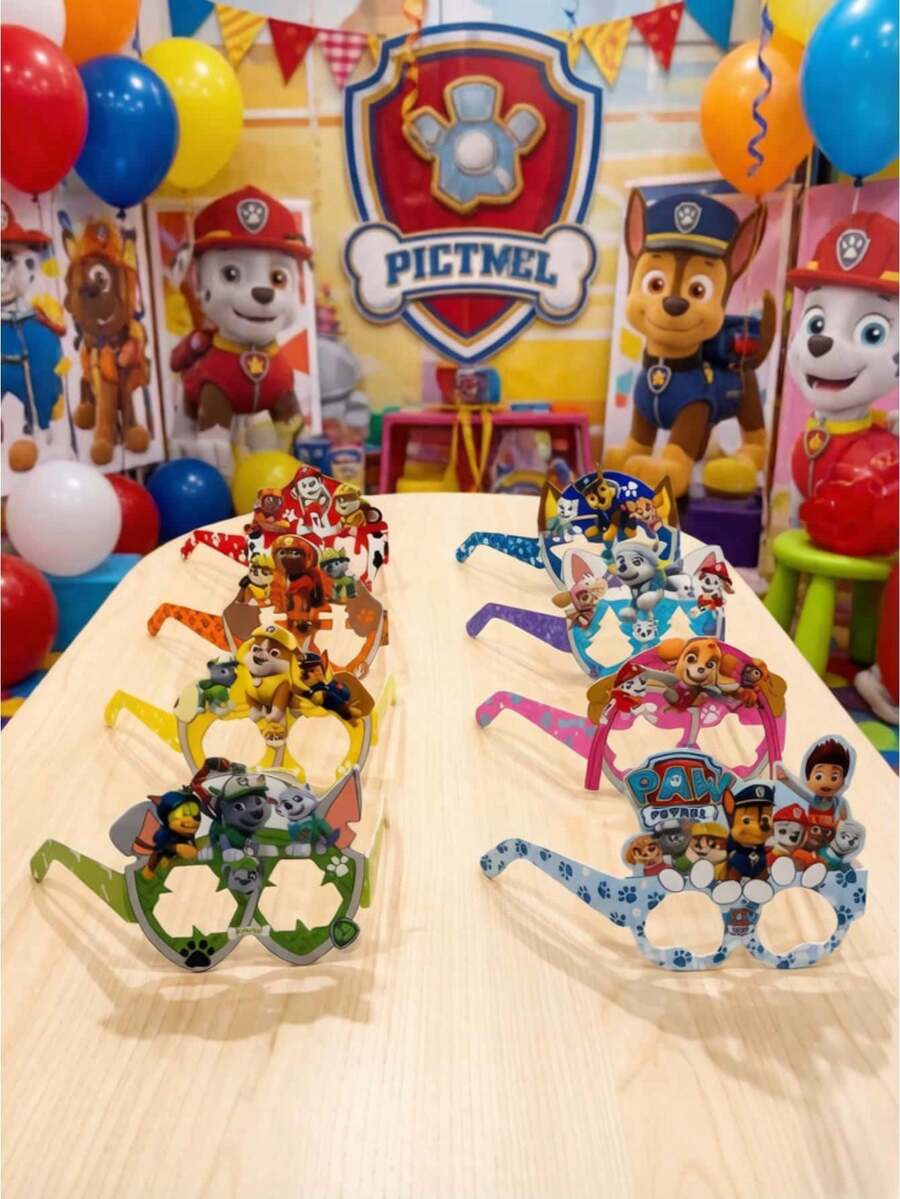 2 pezzi/5 pezzi Occhiali decorativi per festa di Paw Patrol, accessori per photobooth, decorazioni carine a tema Paw Patrol, adatti per feste di compleanno a tema, gadget per feste, rientro a scuola, studenti, regali per scuola/competizioni, feste di compleanno, bicchieri personalizzati, decorazione per la casa, all'aperto, amici - A - Visualizzare 1