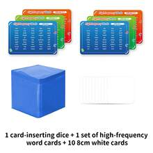 Quixorblex 1 Set DIY Dice, 3-Color Flashcards, Reusable Cards, Dice, Spelling Game, Includes Vocabulary Words & Blank Rewritable Cards, Interactive Learning Tool For Study & Tabletop Games - Multicolor - View 13