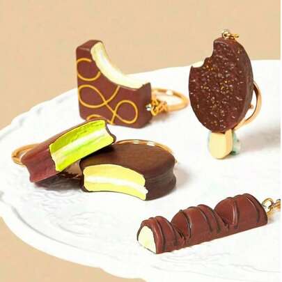 2026 Mini colgante de chocolate realista de caliente, llavero de pastel de chocolate Kinder helado, recuerdo de fiesta, regalo creativo y divertido, regalo de cumpleaños, regalo del Día de San Valentín, regalo del Día del Niño, regalo de Pascua, regalo perfecto, mejor regalo, regalo de Halloween, alivio del estrés