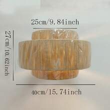 Large 3-Tier Handwoven Paper Lamp Shade, Minimalist Creative Coffee/Gray Color Pendant Light Shade (Shade Only) - Small 40cm Three-layer Lampshade - View 12
