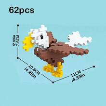 Mini Bird Building Blocks – Realistic 3D Bird Animal Puzzle, Creative DIY Assembly, Cute Desk & Home Decor126pcs/72pcs/62pcs - Multicolor - View 3