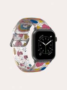 Correa de reloj de silicona con forma de corazón, de lunares semitransparentes y arcoíris, compatible con Apple Watch de 38mm, 40mm, 41mm, 42mm, 44mm, 45mm y 49mm, compatible con Apple Watch Series Ultra/SE/8/7/6/5/4/3/2/1 - Multicolor - Ver 4