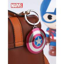 Marvel 1个漫威复仇者联盟官方授权合金钥匙扣，美国队长盾牌3D立体造型，包夹挂件，动漫人物钥匙扣，动漫收藏品，开云集团背包装饰，生日礼物 - 彩色 - 查看 6