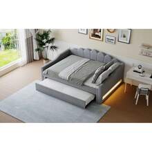 Sedie da pranzo - Grigio + MDF + Compensato + Imbottito + 140cm*200cm1 - Visualizzare 9