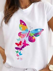 Women T-Shirts - [White] - View 7