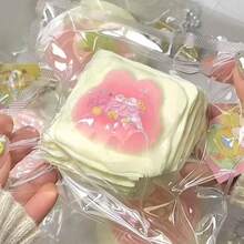 手工硅胶蜜桃牛奶慢回弹玩具，舒缓压力，放松身心，调节情绪，生日/节日礼物 - 彩色 - 查看 1