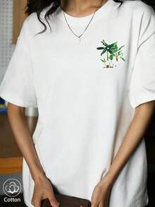 100% Cotton Loose Tee Shirt With Funny Puerto Rican Bunny Frog 'DtMF' Print For Women, Summer Clothing, Plus Size Summer Tops, K-Pop Warrior Series, Pure Cotton Tops, Women's Clothing, Women's Summer Clothing, Knitwear, Party Dresses, Women's Plus Size Clothing, Women's Plus Size Crew Neck Loose Tops, Best Friend Dresses, Vacation Wear, Casual Activewear, Dressy Tops, Women's Activewear, Women's Tops, Women's Promotional Clothing, Unisex, Teen Clothing, Basic T-Shirt, Women's Summer Clothing, Soft And Comfortable, Summer, Spring, Easter, Holiday, Party, Beach, Wedding, Graduation, Elegant, Casual, Vacation, Sporty, Formal, Y2K, Business, Country, Sequin, Ruffle, Decoration Of The - White - View 5