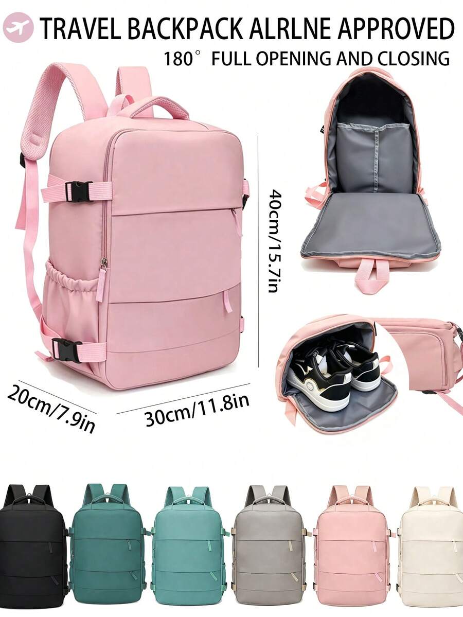 Mochila de mujer, mochila de viaje de gran capacidad, mochila para ir al trabajo/escuela, bolso de portátil de moda, bolsa de viaje de negocios de corta distancia, cumple con las regulaciones de Ryanair, Wizz Air y otras aerolíneas