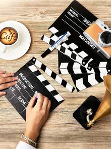 1pc Movie Clapperboard, Paper Movie Clapperboard, Director Writable Action Scene Board, Suitable For Film Photography Props - Multicolor - View 4