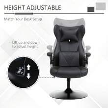 Video Game Chair With Lumbar Support Racing Style Home Office Chair Computer Chair With Swivel Base Flip-Up Armrest And Headrest Black - Black - View 8