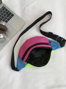 New Patchwork Women Waist Bag, Shoulder Crossbody Bag, Fashion Chest Bag - Multicolor - View 5
