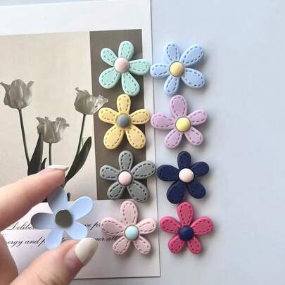 5pcs/10pcs/15pcs Five-Petal Flower Refrigerator Magnets, Cute Decorative Magnets Suitable For Office Whiteboard, Room Decor, Kitchen Decor, Home Decor, Birthday Gift, Graduation Gift, Holiday Gift For Friends, Party Favors