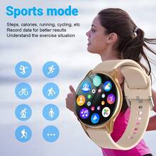 Smartwatch con llamadas/marcación inalámbrica, múltiples recordatorios de aplicaciones, adecuado para hombres y mujeres, reloj deportivo, fondo de pantalla personalizable, control de música, compatible con iOS/Android - Multicolor - Ver 5