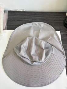 1 pieza Sombrero de sol de mujer de poliéster, sombrero de playa plegable y transpirable de ala ancha, protección UPF, visera de sol elegante para viajes de damas, sombrero de sol de ala grande para protección solar, adecuado para ciclismo, senderismo, pesca y actividades al aire libre, gorra de pesca transpirable con protección para el cuello, apta para primavera y verano - A - Ver 12