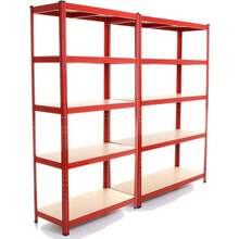 Multi-Layer Racking - Heavy-Duty Garage Shelving Unit -1PCS Red Storage Shelves - 150x65x30cm - 200kg Load Weight Per Shelf - 1000kg Per Unit - Shed Shelving - RACKING - View 8
