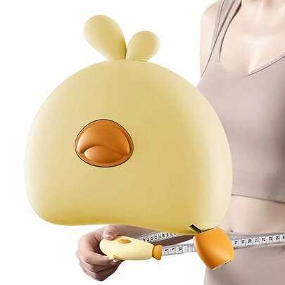 1pc 1.5m/59" Cute Duck Shaped Retractable Tape Measure, Durable ABS Shell With Soft Fiberglass Tape, Mini Pocket Body Measurement Ruler, Cartoon Style Yellow Animal Design, Ergonomic Duck Shape, One-Click Retraction Suitable For Sewing, Fitness, Tailoring