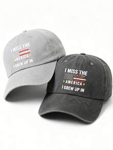 1 chiếc mũ lưỡi trai unisex, phù hợp mọi mùa, trơn/in họa tiết, chất liệu mềm mại, vành cong, kiểu dáng retro Mỹ, thích hợp cho đi chơi hàng ngày, dạo chơi, du lịch, đi biển, lễ hội. - A - Xem 9