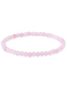 Yumfeel 1件/10件天然石珠手链套装，男女通用。4毫米天然玫瑰石英、黄碧玉、绿帘石、青金石石英石弹性手链，多色套装。波西米亚风春夏海滩风。适合日常佩戴和节假日，父亲节/母亲节/节日礼物，日常惊喜，个性化礼物，派对纪念品，毕业季礼物。 - 彩色 - 查看 20