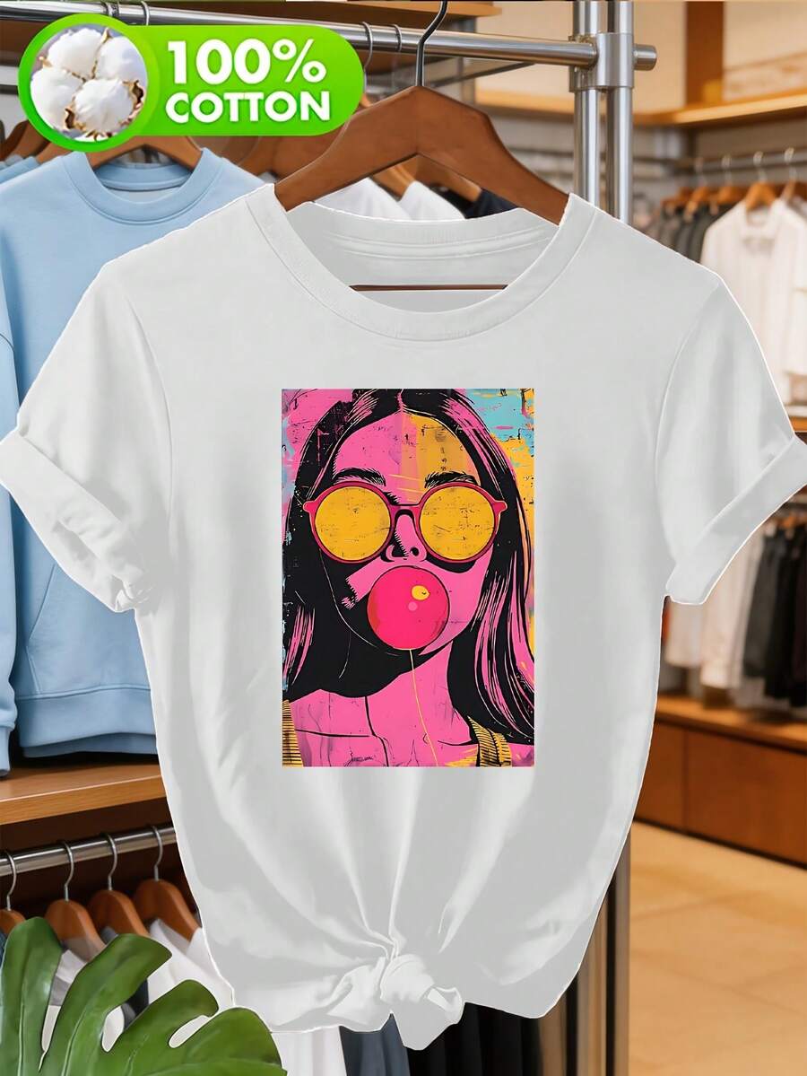 Women T-Shirts - [White] - View 1