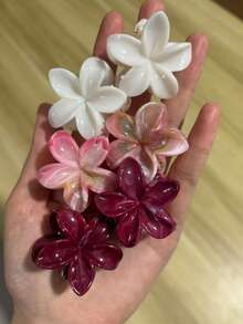Bộ 6/3 kẹp tóc hình hoa ombre 4cm/1.57inch, kẹp tóc phong cách Bohemian thanh lịch, kẹp tóc hoa cúc vân đá cẩm thạch, phụ kiện tóc cao cấp mùa hè, phù hợp cho búi tóc, chụp ảnh kỳ nghỉ biển, kẹp tóc thời trang, kẹp tóc hoa duyên dáng, kỳ nghỉ, du lịch. - Nhiều màu - Xem 6