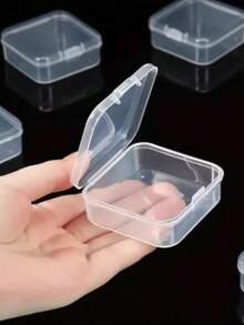 31pcs Multipurpose Transparent Plastic Storage Box, Mini Clear Bead Storage Box, Suitable For Organizing Earrings, Rings, Jewelry And Nail Art Accessories, Travel Essentials, Storage Box, Cosmetic Storage, Women's Gift, Christmas Gift, Women's Gift Ideas, Room Decor - Multicolor - View 9