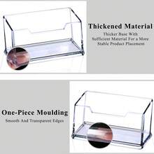 1 chiếc hộp đựng danh thiếp bằng acrylic trong suốt, hộp đựng danh thiếp, hộp sắp xếp danh thiếp để bàn, giá đỡ danh thiếp bằng acrylic, hộp đựng danh thiếp quầy lễ tân và hộp sắp xếp danh thiếp triển lãm thương mại. - trong suốt - Xem 7