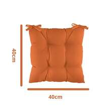 Almofada Futon Para Cadeira 40x40cm Grande Cheia Com Fitinhas De Amarrar - Laranja-UN - Visão 3