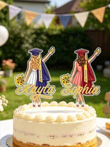 2026 Personalized Graduation Cake Topper, Customized Graduation Cake Decoration, 2026 Graduate, Graduation Decor, Graduation Souvenir. 2026 Personalized Graduation Gift, Customized Graduation Cake Decoration, 2026 Graduate Women Cake Topper, Graduation Party Favor Decor - Multicolor - View 3