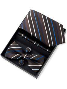 AlanKing Hộp quà tặng gồm cà vạt và nơ đeo cổ nam họa tiết Paisley, thích hợp cho các buổi dạ hội, công việc kinh doanh, đám cưới, hoặc làm quà tặng ngày lễ. - Màu sắc hỗn hợp - Xem 8