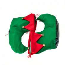 Funny Christmas Elf Shoes With Bells Red And Green Decorative Clown Shoes Photo Props For Holiday Cosplay Festive Party Favors - 彩色 - 查看 6