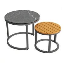 Conjunto de salón de jardín para 5-6 personas, conjunto de sofás de exterior grande, grupo de asientos de 6 niveles con banco de agua y banco de besos, conjunto de sofás modulares para terraza con balcón, gris - Gris - Ver 9