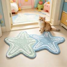 1pc Fresh Starfish Shaped Doormat, Super Healing Starfish Design, Refreshing Macaron Colors, Infusing Abundant Ocean Atmosphere, Suitable For Entryway, Small Rug, Welcome Mat, Doormat, Kitchen Rug, Home Decor, Front Door Mat, Area Rug, Outdoor Mat, Home Decor, Area Carpet, Garden Rug, Washable Carpet - A - View 12