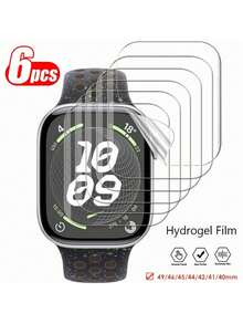 2 piezas Protector de pantalla anti-espionaje de nueva generación 10, aplicable a Toh Ultra/SE/8/7/6/5/4/3/2/1/10/11, 38/40/41/42/44/45/49/46mm, película protectora 3D de cobertura total, película anti-espionaje - Negro - Ver 5