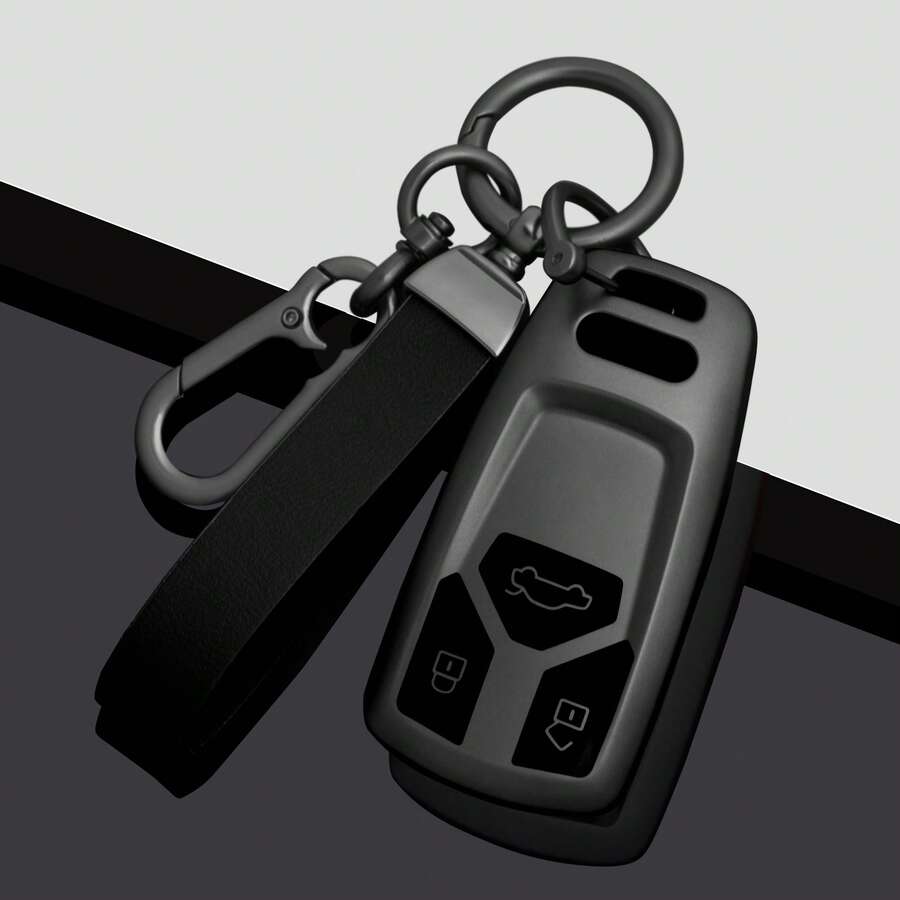适用于奥迪 Q5 Q7 TT A4 B9 A5 A6 8S 8W 4M S4 S5 S7 TTS TFSI RS 的 TPU 汽车遥控钥匙壳钥匙扣配件 - A - 查看 1