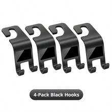 Car Seat Headrest Hook, Hidden Hook Design, Multi-Functional Rear Seat Storage Rack, Suitable For Hanging And Storing Handbags, Wallets, Clothes And Coats, Universal Fit For All Car Models - Storage Hooks - View 11