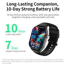 Lenovo Smartwatch, Fitness Tracker mit Herzfrequenzmesser, Vollbildschirm, Bluetooth-Anrufe, ultraleichte Smartwatch für Männer und Frauen - Übersicht 9