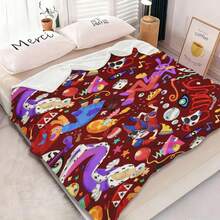 1pc The A-Amazing D-Digital Anime Circus Cozy Super Soft Flannel Blanket, Funny Game Theme Warm Throw Blanket For Living Room, Home Decor, Teacher Appreciation Gifts, Mothers Day Gift, Room Decor, Graduation 2026, Home Decor, Mothers Day Gifts Women, Throw Blanket, Graduation Gifts, Tapestry, Room, Bedroom Deccor, Decor, Gifts For Boys And Girls, Ultra-Soft 280GSM Sizes 30x40 To 60x80. ﻿ - Multicolour 20 - 查看 6